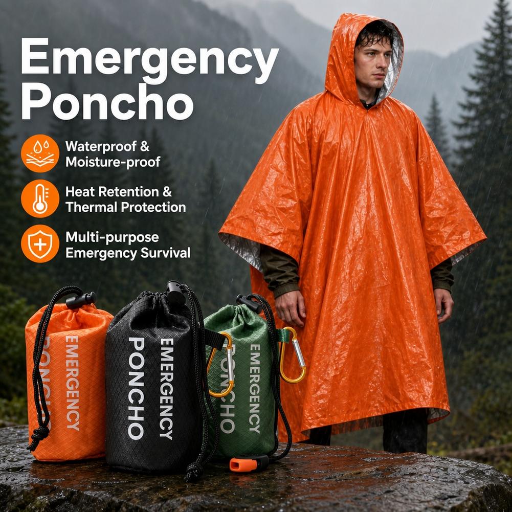 Portable Emergency Rain Poncho - đánh giá và giá Emergency Poncho Rain