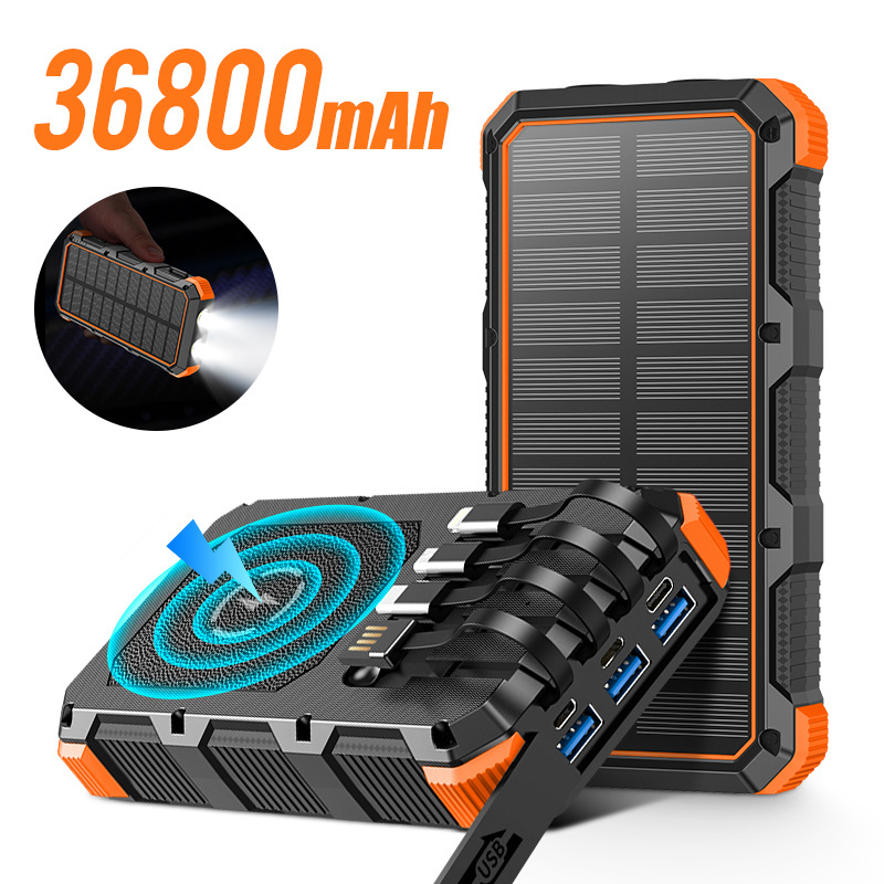 Solar Power Bank 36800mAh with - đánh giá và giá Solar Emergency Charger